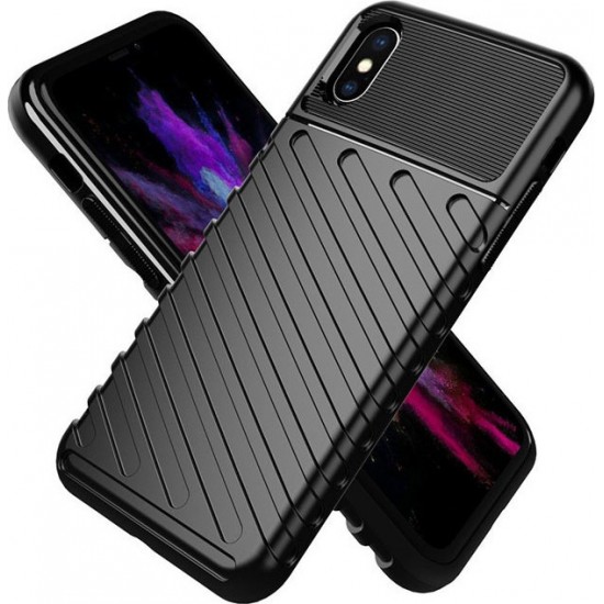 Hurtel Thunder Back Cover Πλαστικό Μαύρο (iPhone X/Xs)