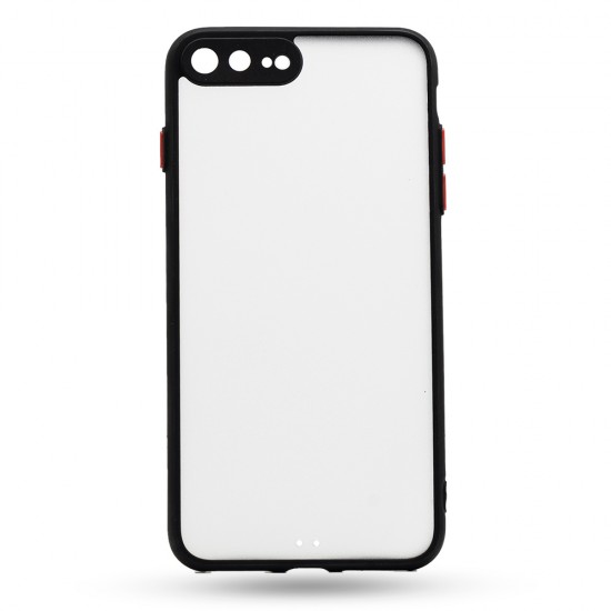 Hurtel Milky Back Cover Σιλικόνης Μαύρο (iPhone 8/7 Plus)