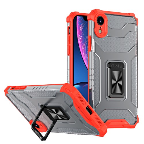Hurtel Crystal Ring Back Cover Πλαστικό Ανθεκτική Κόκκινο (iPhone XR)