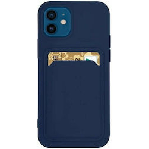 Θήκη σιλικόνης με θήκη κάρτας για iPhone 11 σκούρο μπλε