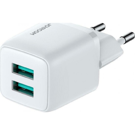 Joyroom 2x USB-A Wall Adapter Λευκό (L-2A121)