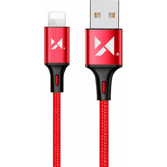 Wozinsky Braided USB to Lightning Cable Κόκκινο 2m (WUC-L2R)