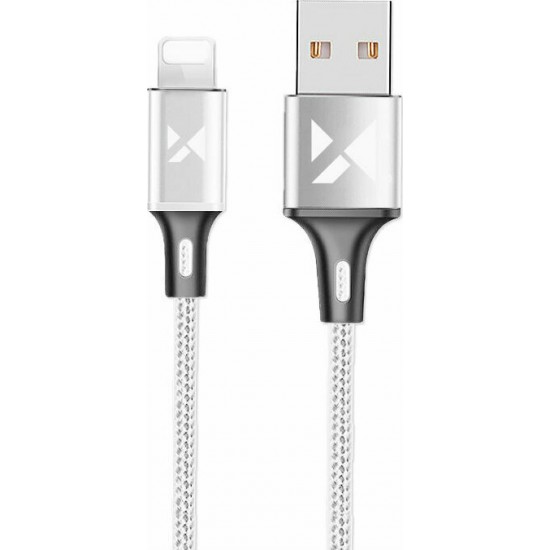 Wozinsky Braided USB to Lightning Cable Λευκό 2m (WUC-L2W)