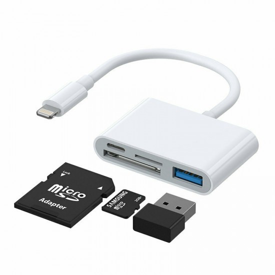 Joyroom S-H142 Card Reader Lightning για SD/microSD Λευκό