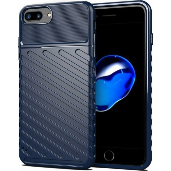 Thunder Flexible Tough Rugged Back Cover Σιλικόνης Μπλε (iPhone 8/7 Plus)