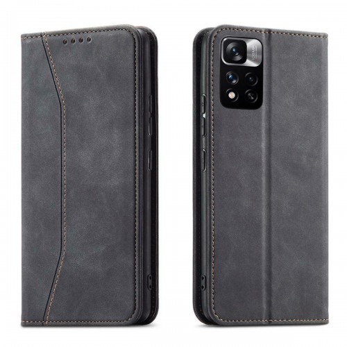 Hurtel Magnet Fancy Wallet Δερματίνης Μαυρο (Redmi Note 11 Pro)