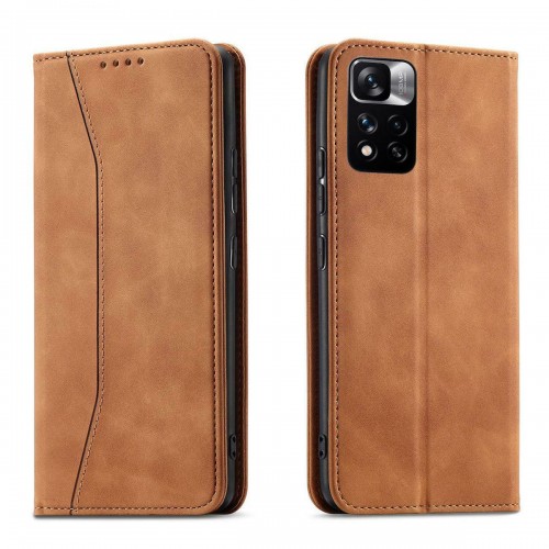 Hurtel Magnet Fancy Wallet Δερματίνης Καφε (Redmi Note 11 Pro)