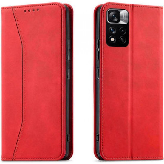 Hurtel Magnet Fancy Wallet Δερματίνης Κόκκινο (Redmi Note 11 Pro)
