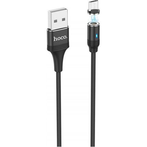 Hoco Braided / LED / Magnetic USB 2.0 to micro USB Cable Μαύρο 1.2m (U76) Hoco Braided / LED / Magnetic USB 2.0 to micro USB Cable Μαύρο 1.2m (U76)
