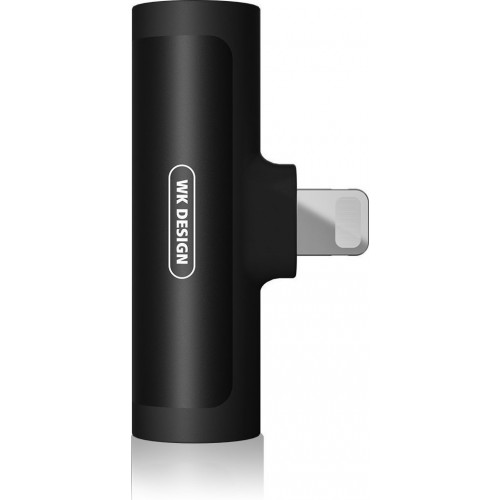 WK WDC-094i Μετατροπέας Lightning male σε Lightning 2x female Black