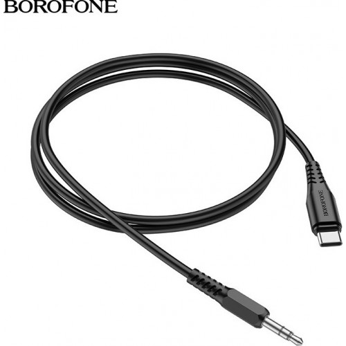 Borofone BL8 USB 2.0 Cable USB-C male - 3.5mm male Μαύρο 1m