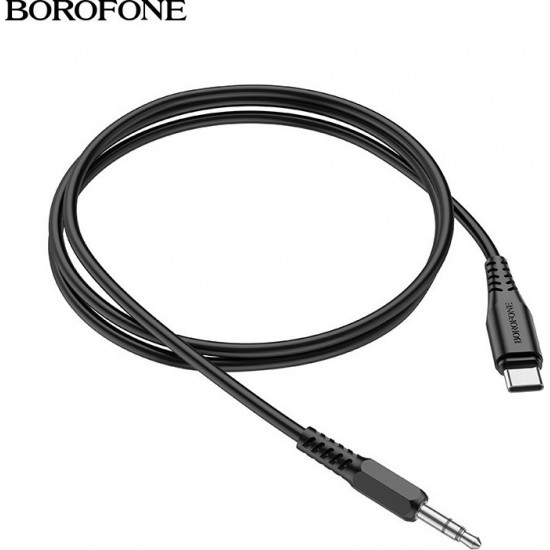 Borofone BL8 USB 2.0 Cable USB-C male - 3.5mm male Μαύρο 1m