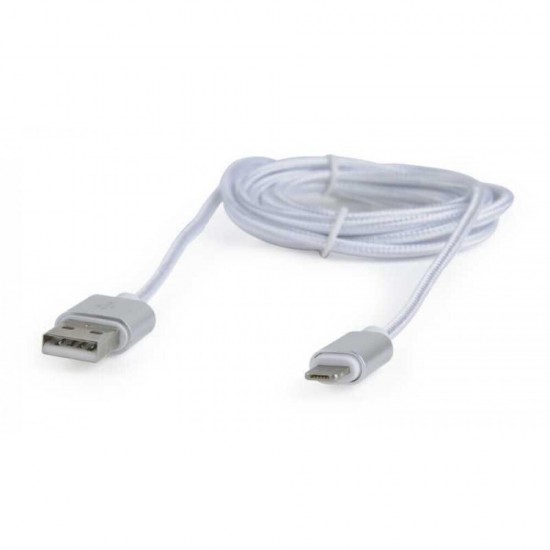 Cablexpert Braided USB to Lightning / micro USB Cable Ασημί 1.8m (CCB-USB2AM-mU8P-6)