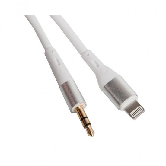 Καλώδιο σύνδεσης Ήχου Hoco UPA22 Lightning σε 3.5mm Αρσενικό Λευκό 1m