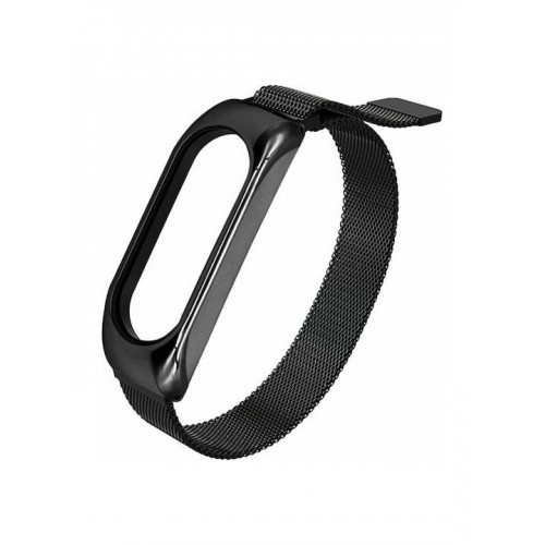 Hurtel Λουράκι Μεταλλικό Μαύρο (Mi Smart Band 5/Mi Smart Band 6)