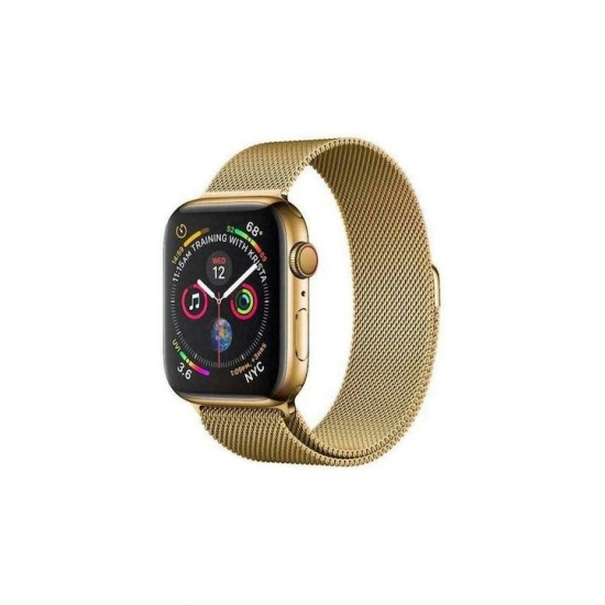 Hurtel Magnetic Λουράκι Ανοξείδωτο Ατσάλι Χρυσό (Apple Watch 42/44/45mm)