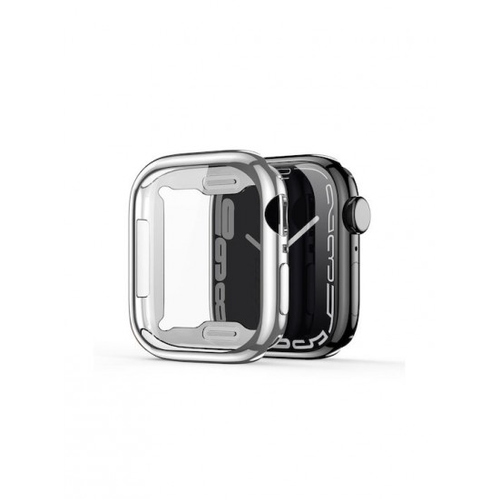Dux Ducis Samo Θήκη Σιλικόνης σε Ασημί χρώμα για το Apple Watch 45mm