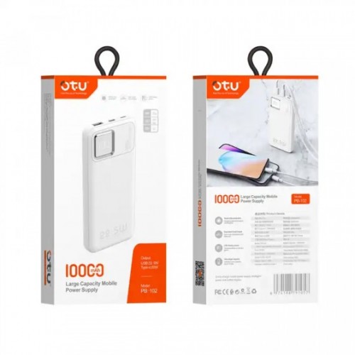 Powerbank OTU PB-102 (10000 mAh)-Λευκό