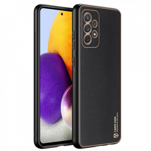 Dux Ducis Samsung Galaxy A72 4G / A72 5G Yolo Elegant Series Θήκη με Επένδυση Συνθετικού Δέρματος - Black