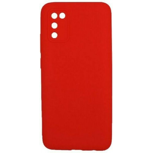 Oem Θήκη Σιλικόνης Matt Με έξτρα προστασία για τις κάμερες Για Samsung Galaxy A02s Κοκκινο