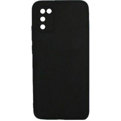 Oem Θήκη Σιλικόνης Matt Με έξτρα προστασία για τις κάμερες Για Samsung Galaxy A02s Μαυρο