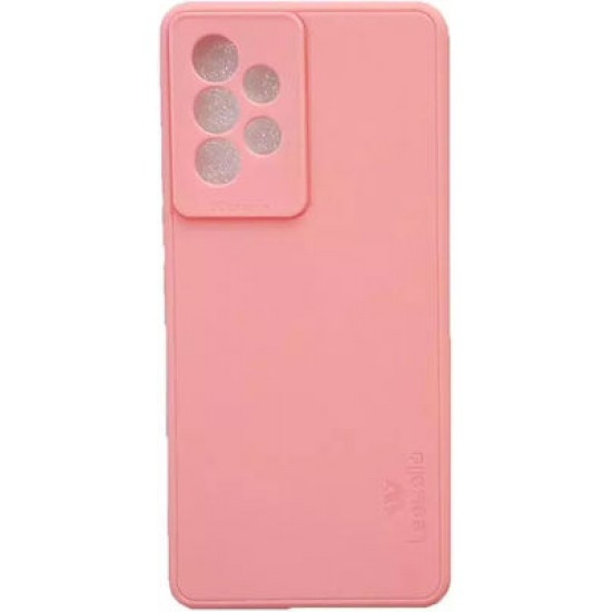 LeeWello Silky and Soft Touch Finish Silicone Back Cover Case Pink Samsung Galaxy A50