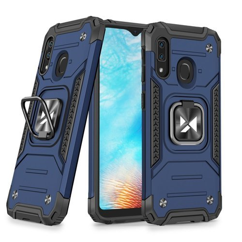 Wozinsky Ring Armor Case Kickstand Tough Rugged Cover for Samsung Galaxy A20e blue Wozinsky Ring Armor Case Kickstand Tough Rugged Cover for Samsung Galaxy A20e blue