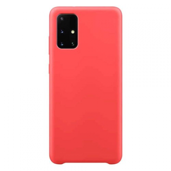 Silicone Case Soft Flexible Rubber Cover for Samsung Galaxy A02s  red