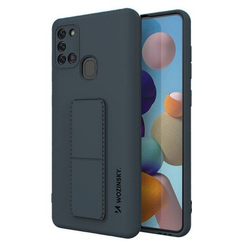 Wozinsky Kickstand Flexible Back Cover Σιλικόνης Σκούρο Μπλε (Galaxy A21s)