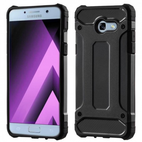 Hurtel Hybrid Armor Θήκη Tough Rugged Cover για Samsung Galaxy A3 2017 μαύρη