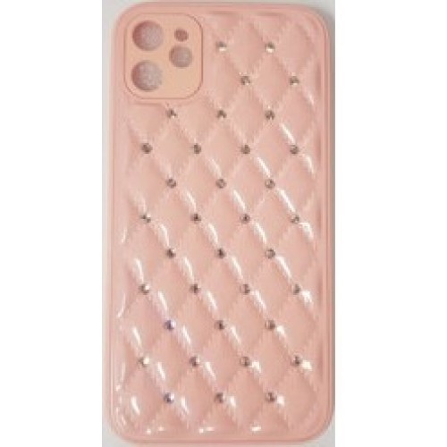 Oem Θήκη Σιλικόνης Καπιτονέ Με Στρας ΓΙΑ Samsung Galaxy A33 5G Ροζ