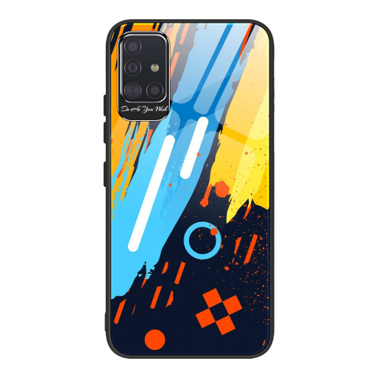 Θήκη θήκης Color Glass TPU με σχέδιο μοτίβου 1 (Samsung Galaxy A51 / A31)