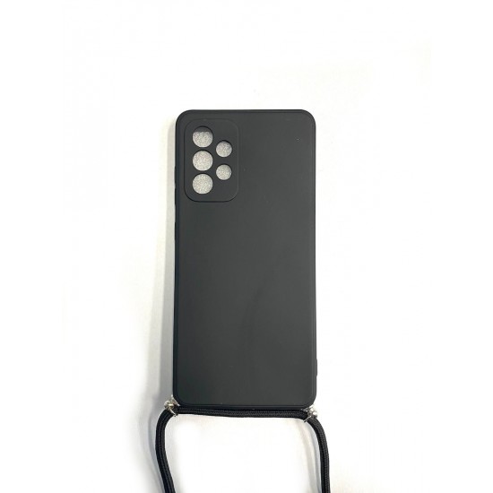 Back Case Tpu με Κορδόνι για Samsung Galaxy A52 Μαυρο