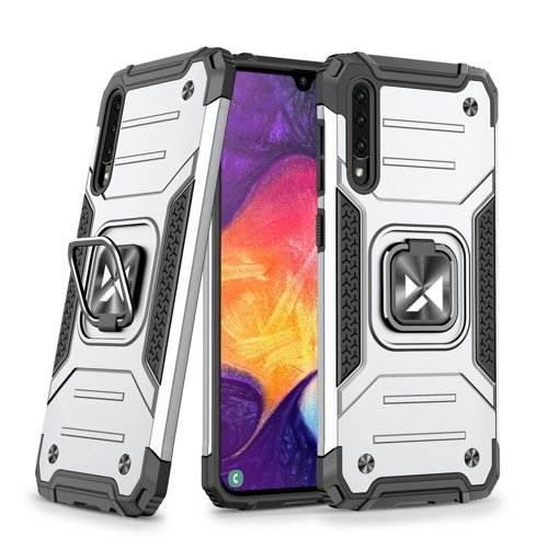 Wozinsky Ring Armor Case Kickstand Tough Rugged Cover for Samsung Galaxy A50s / Galaxy A50 / Galaxy A30s silver Wozinsky Ring Armor Case Kickstand Tough Rugged Cover for Samsung Galaxy A50s / Galaxy A50 / Galaxy A30s silver