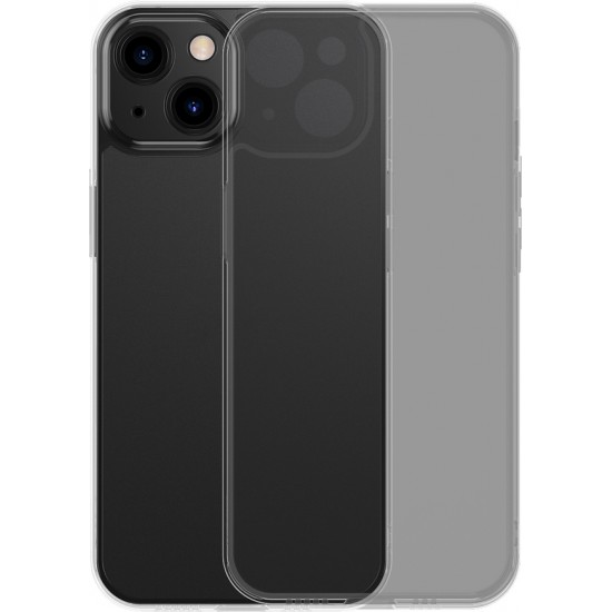 Baseus Frosted Glass Back Cover Σιλικόνης Μαύρο (iPhone 14 / 13)