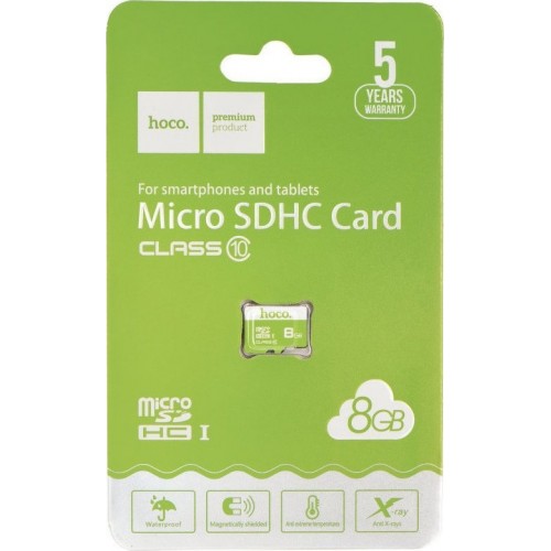 Hoco TF υψηλής ταχύτητας microSDHC 8 GB Class 10 U1 High Speed