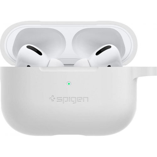 Spigen Silicone Fit with Carabiner for AirPods Pro Λευκό