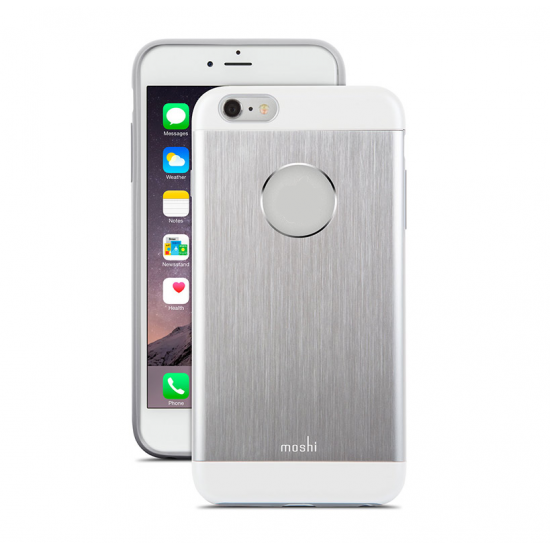  Moshi iGlaze Θήκη Armour - Jet Silver για iPhone 6/6S Plus