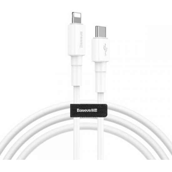 Baseus Mini Regular USB 3.1 Cable USB-C male - Lightning Λευκό 1m (CATLSW-02)