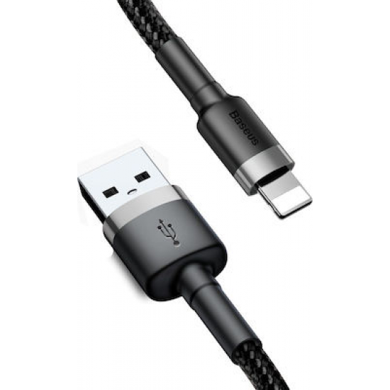 Baseus Cafule Braided USB to Lightning Cable Μαύρο 3m (CALKLF-RG1)