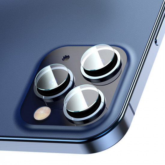 Baseus Apple iPhone 12 Pro / iPhone 12 Pro Max Glass Camera Lens 3H 0.25mm Προστατευτικά τζαμάκια για την Κάμερα - 2 Τεμάχια - Διάφανο - SGAPIPH61P-JT02