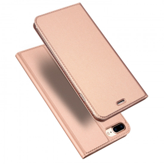 Dux Ducis iPhone 7 Plus / 8 Plus Flip Stand Case Θήκη Βιβλίο - Ροζ Χρυσο