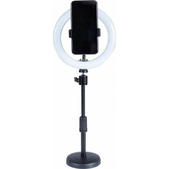 XO Ring Light SMN-8 20.32cm με Επιτραπέζια Βάση Στήριξης και Βάση για Κινητό Table Led Lamp