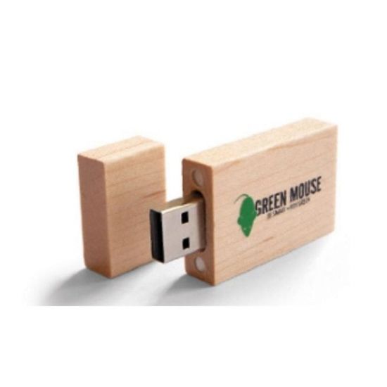 GreenMouse USB Flash Drive 32GB σε χρώμα ξύλου