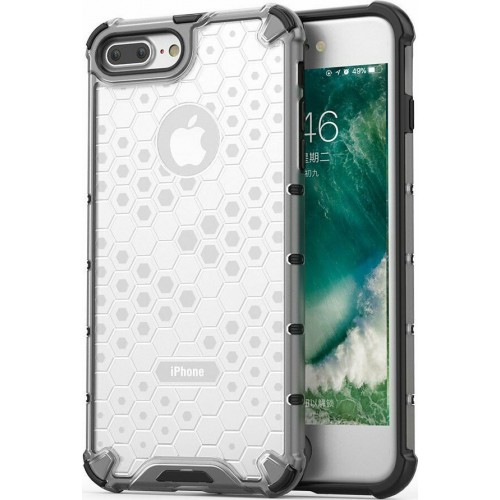 Θήκη θήκης Honeycomb Case με προφυλακτήρα TPU για iPhone 8 Plus / iPhone 7 Plus διαφανές
