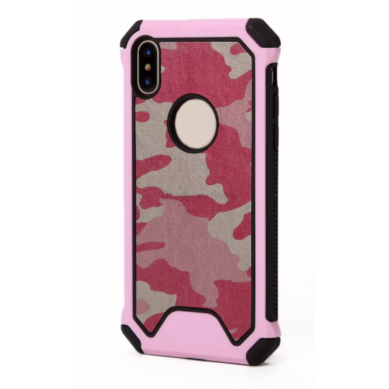 Θηκη armor σιλικόνης σε στυλ camo (iPhone SE 2020 / 7 / 8) ροζ