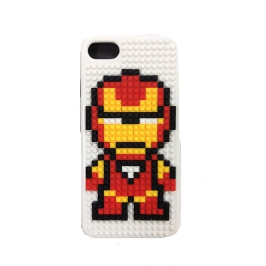 MiniBlock DIY Soft TPU Case για iPhone 7 iPhone 8  - Iron Man