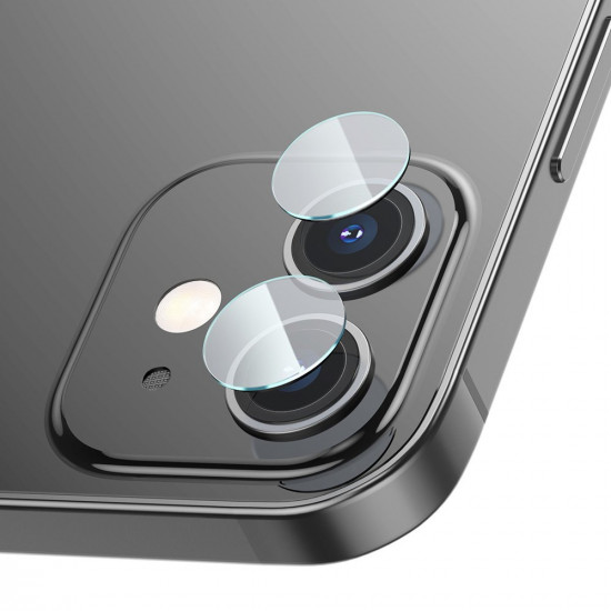 Baseus Apple iPhone 12 / iPhone 12 mini  Camera Lens 3H 0.25mm Προστατευτικά Τζαμάκια για την Κάμερα - 2 Τεμάχια - Διάφανο - SGAPIPH54N-JT02