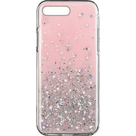 Wozinsky Star Glitter Shining Back Cover Σιλικόνης Ανθεκτική Ροζ (iPhone 8/7 Plus)