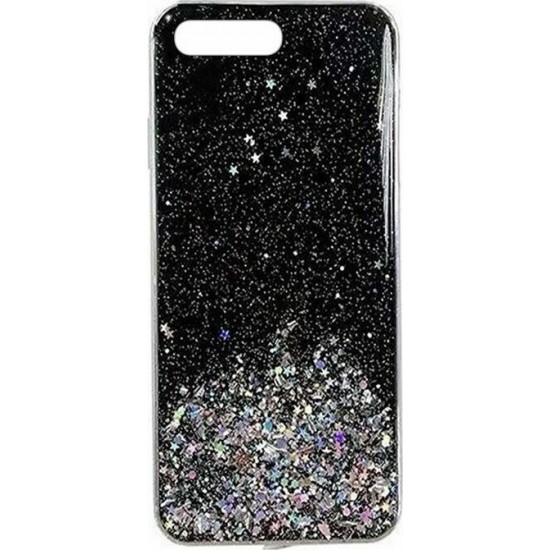 Wozinsky Glitter Shining Back Cover Σιλικόνης Μαύρο (iPhone 8/7 Plus)